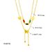 Korean fashion color diamond double-layer smooth frosted three-dimensional butterfly tassel clavicle chain temperament advanced versatile necklace_ipsvogv.com