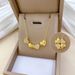【 】 Women's New Necklace, Two Piece To Heart Opening Four Leaf Flower Full Diamond Versatile Clavicle Chain, Titanium_ipsvogv.com