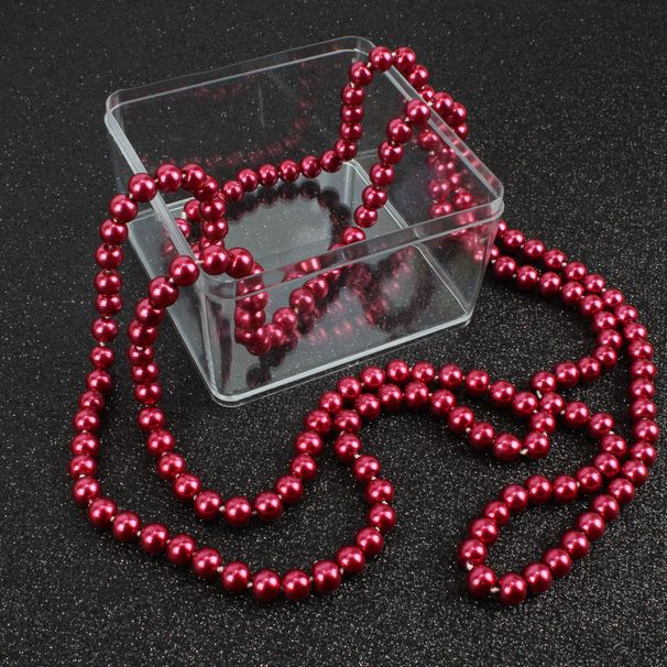 Classic Multi Color Pearl Knotted Necklace Korean Sweater Chain Fashion Accessories_ipsvogv.com