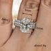 Cao Shi's Luxury Three Set Wedding Engagement Geometric Jewelry Fashion and Elegance Super Sparkling Ring_ipsvogv.com