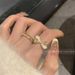 Fugitive Princess Pearl Bow With Adjustable Niche Design And Ins Style Versatile Index Finger Ring Gift_ipsvogv.com
