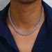 A niche design for men's inlaid necklaces, minimalist cross hip-hop Cuban chain versatile accessory_ipsvogv.com