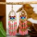 Women’s Jewelry Set Fashion Multi Layer Water Drop Rice Bead Tassel Earrings Retro Ethnic Style Personality Color Rice Bead Oil Drop Earrings_ipsvogv.com