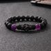 Fashion micro inlaid zircon crown volcanic stone beaded bracelet retro men's hand jewelry_ipsvogv.com