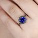 Sanjie 2025 New Ins Gun Black Ring Fashion Inlaid Blue Zircon Handmade For Women_ipsvogv.com