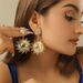 Fashion Design Metal Glossy Foldable Studs Drops Jewelry For Women Geometric Petal Earrings_ipsvogv.com