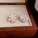 Fresh And Elegant Fashion Crystal Flower Pearl For Women, Light Luxury Sweet Versatile S Silver Needle Earrings_ipsvogv.com
