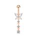 Women's Jewelry Belly Button Ring Creative Butterfly Zircon Belly Button Belly Button Ring Piercing Jewelry_ipsvogv.com