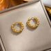 Fashionable Fried Dough Twists ring for women Gold plated simple advanced Versatile titanium steel_ipsvogv.com