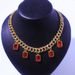 Micro-inlaid Square Zircon Pendant Necklace Trendy Hip-hop New Cuban Chain Necklace_ipsvogv.com