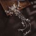 Bridal Jewelry Crystal Long Hair Comb Insert Comb Braided Rhinestone Hair Accessories Wedding Jewelry Veil Accessories_ipsvogv.com