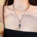 Cross Long Necklace For Women, Light Luxury, Niche High-end, Sweet And Cool, Spicy Girl Style, Collarbone Chain,_ipsvogv.com