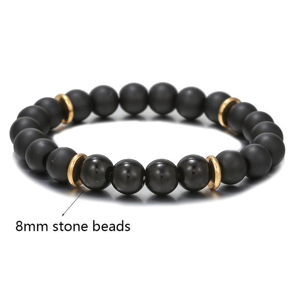Hot Sale Handmade Natural Volcanic Stone Snowflake Stone Bead Bracelet Men Retro 10/8mm Elastic Bead Couple Bracelet_ipsvogv.com