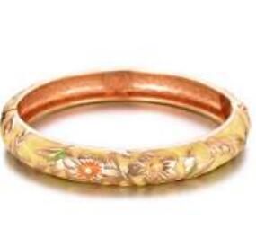 Dai Li's New Enamel Oil Drip Bracelet Ethnic Style Fashion Floral Open Bracelet Children's Birthday Gift_ipsvogv.com