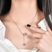S Silver Ball Bing Round Snake Bone Women's Ins Summer Light Luxury Style Transfer Bead Necklace Clavicle Chain_ipsvogv.com