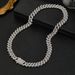 Rhombus Chain New High-Quality Tight 11mm Alloy Rhinestone Cuban Necklace_ipsvogv.com