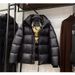 Women's Clothing Black and gold winter coats jacket windproof short winter coats jacket women new winter high end off season thickened couple hooded outer_ipsvogv.com