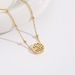 Titanium steel golden lucky letter round card hollowed out necklace for women, simple and personalized, high-end sense_ipsvogv.com