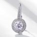 Moissanite Earrings S925 Silver Surrounded By Diamonds Fashionable Ear Hooks Simple Light Luxury Personality All Match_ipsvogv.com
