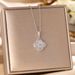 Korean Version Four Leaf Clover Titanium Steel Necklace For Women, Light Luxury, Niche, Diamond Inlaid Lucky Grass_ipsvogv.com