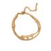 Gold Light Luxury Love High Grade Titanium Steel Bracelet With Insignia Design Double Layer Wrapped Mesh Red Jewelry,_ipsvogv.com