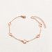 Plum blossom design bracelet rose gold long necklace Korean version niche jewelry set_ipsvogv.com