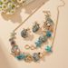 Beach Style Alloy Rhinestone Ocean Starfish Bracelet Shell Necklace Suitable For Women To Wear On Beach Vacations_ipsvogv.com