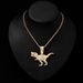Trendy Alloy Dinosaur Skeleton Pendant, Mysterious Style Necklace, Personalized Men's And Women's Fashion Accessories,_ipsvogv.com