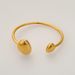 Unisex Electroplated Titanium Steel Fine Polishing Irregular Tear Shaped Open Bracelet_ipsvogv.com