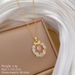 】 Circular 【 Love Light Luxury Charm Gorgeous Full Diamond Necklace Women's Versatile Clavicle Titanium Steel Chain 【 】_ipsvogv.com