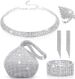 Bride earrings, necklaces, rings, bracelets set, trendy new set, classic tassel with new dumpling bag_ipsvogv.com
