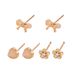 Sweet and fresh Korean version women's forest set, niche love bow design, high-end feeling earrings_ipsvogv.com
