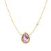 Women's Jewelry Beaded Edge Claw Inlaid Faceted Multi Color Artificial Crystal Necklace Creative Design Fashionable Long Single Flower Necklace_ipsvogv.com