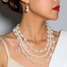 Fashion Texture Personality Exaggerated Multi Layer Pearl Set Banquet Necklace_ipsvogv.com