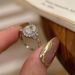 Handheld Flower New Pigeon Exquisite Niche Light Luxury Index Finger High-end Zircon Fashion Temperament Ring Girlfriend_ipsvogv.com