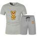 Summer Luxury Set Men's Short Sleeve Suit Fashion Casual Shorts Tracksuit Clothes for Mens T-shirt + Shorts 2-piece Set_ipsvogv.com