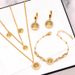 Modern Style Geometric Titanium Steel Plating Gold Plated Bracelets Earrings Necklace_ipsvogv.com