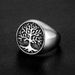316 Stainless Leaf Men's Tree Of Life Personality Titanium Steel Ring_ipsvogv.com