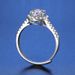 S sterling silver broadcast chain round package mozanne diamond D color one carat live lovers ring female_ipsvogv.com
