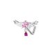 heart-shaped zircon nose nail chain L Rod nose nail nose stud piercing jewelry factory_ipsvogv.com