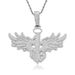 Men’s Jewelry Set Fashion New Arrival Wings Pendant Number 1 Micro Inlaid Zircon Large Size Personality Trendy Brand Men's Hip Hop Necklace_ipsvogv.com