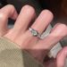 Medieval Light Luxury Geometric Square Diamond With Two Colored Inlaid Zirconia, Quality And Niche Design, High Color_ipsvogv.com