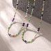 Bohemian Dopamine Natural Stone Round Handmade Colored Bead Necklace Light Luxury Temperament Neck Chain For Women_ipsvogv.com