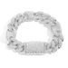 Unisex Hip Hop Zircon Bracelet 15mm Three To One Pig Nose Bubble Cuban Chain Trendy Men's Accessories_ipsvogv.com
