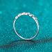 Sterling Silver Women's Moissanite Water Ripple Ring Pt950 Gold Plated Simple Hand Jewelry Straight_ipsvogv.com