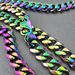 Iridescent Freemasonry Masonic Mason Man's 15mm Width Stainless Steel Solid Chain Necklace Long 16~22 Inch_ipsvogv.com