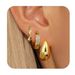 Women’s Jewelry Set Fashion Real Gold Brass Electroplating Personalized Fashion Exaggerated Zircon Inlaid Twisted Earrings Three Piece Set_ipsvogv.com
