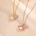 Korean Version Titanium Steel Necklace, Women's High-end Design, Ginkgo Leaf Cat's Eye Stone, Zircon Exquisite_ipsvogv.com