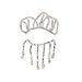 Rhinestone tassel eye mask for women, Bohemian style, exaggerated personality, versatile accessories, Eye mask_ipsvogv.com