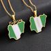hot selling African Nigeria map stainless steel necklace men and women's titanium steel oil drop pendant trendy accessories_ipsvogv.com